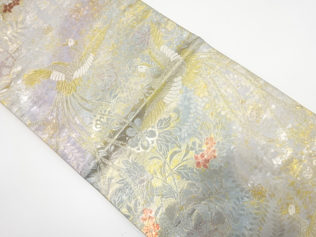 JAPANESE FUKURO OBI / WOVEN FLORAL PLANTS